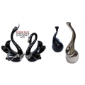 陶瓷電鍍系列-y13919 新品目錄-陶瓷電鍍系列--黑銀天鵝擺飾(一對) 